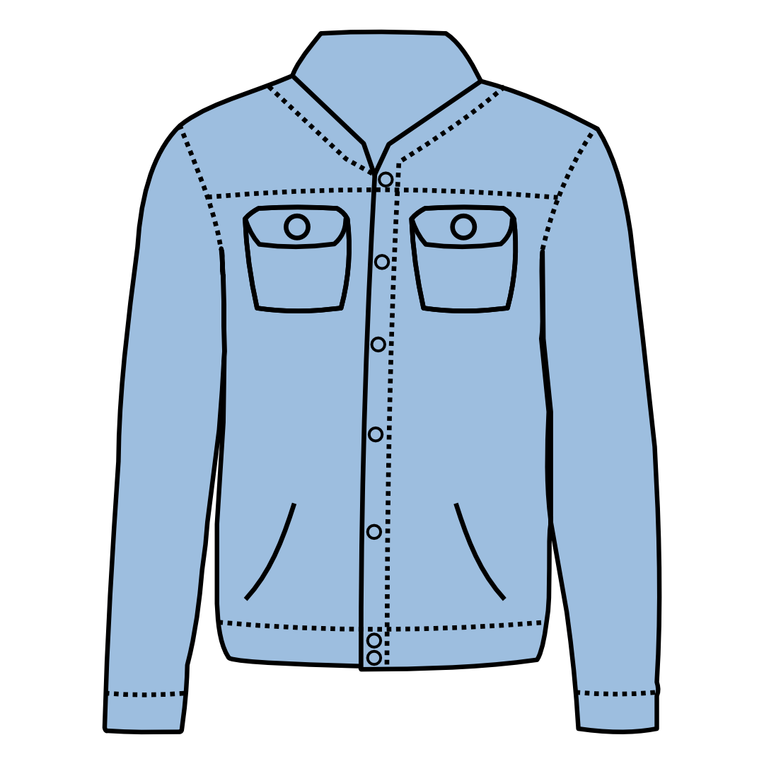 Blue Jeans Jacket with Backprint
